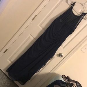 Navy Blue David’s Bridal Bridesmaid Dress